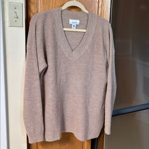 Kersh M Wool rich Blend V-neck Waffle Knit Sweater